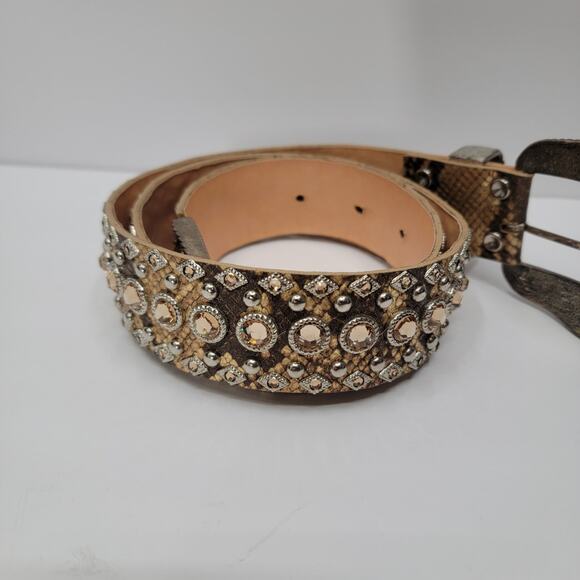 LEATHEROCK SNAKE WESTERN CRYSTAL EMBELLISHED BELT, SIZE S32 main image 5